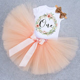 Cotton Baby Girl First 1st Birthday Party Tutu Dresses for Vestidos Infantil Princess Clothes 1 Year Girls Children's