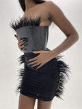 Furry Solid Women's Skirt Fall High Waist Casual Sexy Streetwear Harajuku Club Slim Female Classic Y2K New Skirts