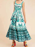 2025 New Women's Bohemian Elegant Long-Singed Print Sling