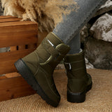 Warm Large Size Lady Snow Boots Women Magic Stick Waterproof High-Top Shoes
