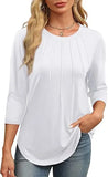 2025 New Fashion Casual Roll Collar Seven-Sleeve Top Bottom