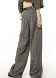 Academia Wide Leg Plaid