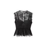 Female Spliced Lace Top