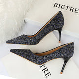 Zingj Sexy Nightclub Show Thin High Heels Women's Shoes With High Heels Fashion