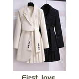 Temperament Dress Cover Stomach Thin Waist Fashion Suit Dress Thin Design Net Red Fried Street