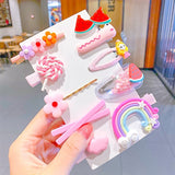 New Girls Cute Cartoon Flower Geometric Hairpins Sweet Headband Hair Ornament Barrettes Hair Clips Fashion Hair