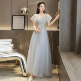 Fairy Evening Dress Female Graduation Art Exam Light Luxury Small High-End Adult Ceremony Host Piano Performance Performance Clothes