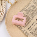 Square Geometric Frosted Hair Claws Clamps Acetate Hairpins Women Hollow Out Ponytail Clips Makeup Styling Tools