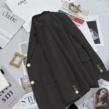 Zingj Suit Jacket Female Korean Joker 2024 Spring And Autumn New Korean Version Temperament Casual Metal Buckle Small Suit