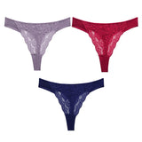 Sexy Lace G String Women's Thong Low-Waist Female Underpant Hollow Out Breathable Cotton Seamless G-String Underwear