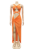 Sexy Black Mesh Glitter Crystal Maxi Dress Women Strap Hollow Out Side High Split Night Clubwear Long Dress