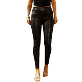 Cropped Autumn Stretch Animal Print Tight