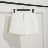 Zingj High Waist Shorts Female Spring And Summer New Korean Version Fashion Loose Wide Legs Show Thin Outside Wear A-Word Black Casual