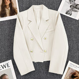 Zingj Jade Green Suit Jacket Female Autumn 2024 New Small Person Temperament Casual Versatile Small Suit