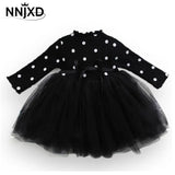 Sleeve Baby Girl Dress Newborn Infant Baby Princess Birthday Party Dress Polka Dot Tutu Ball Gown Autumn Baby Girl