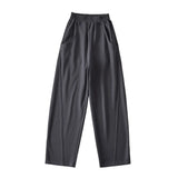 Zingj Trendy Women's Wear High Street Leisure Sports Pants New Fashion Temperament Straight Tube High Waist Wide Leg Pants In Spring And