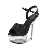 Zingj Patent Leather 15Cm High Heels Heel Water Diamond Platform Hate Day High