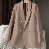 Zingj New Blazer Female Metal Button British Wind Casual Versatile Green Red Small Suit
