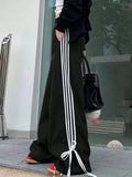 Black Striped Bow Cargo Pants- Outfit