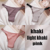 Panties Cotton Briefs Female Underpants Sexy Thong Pantys Underwear Solid Color Intimates Lingerie For Women