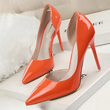 Shoes Patent Leather Heels 2022 Fashion Woman Pumps Stiletto Women Shoes Sexy Party Shoes Women High Heels 12