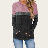 Autumn And Winter New Women's Wear Wish Loose Casual Casual Impact Pocket Splicing