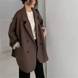 Zingj And Autumn White Suit Jacket Female 2024 Spring And Autumn New Leisure Web Celebrity Fried Street Loose Small