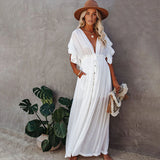 Kaftan Beach Tunic Beach Cover up Saida de Praia Swimsuit Women Bikini cover up Pareo Sarong Beachwear