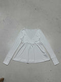 Lustful Wind Bump Color Lace Collar Loose Lazy T-Shirt Sexy Boobs Inside The Doll Dress