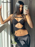 2022 Hollow Out Y2k Cami Black Sexy Tank Top Summer Sleeveless Fashion Party Women Crop Tops