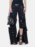 Zingj Premium Sense Pants Spring 2024 New Fashion Personality Trend Wind Detachable Design Sense