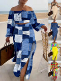 Autumn Fashion Casual Shoulder-Strapped Holiday Dress Two-Piece