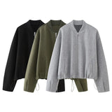 2025 New Women's Fashion Casual Card Buckle Soft Pilot Jacket