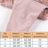 Sexy Lace Thong Low Waist Lace Transparent Panties Women Hollow out Breathable G String Briefs Bow Underwear