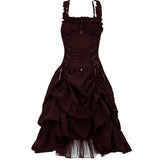 5XL Women Victorian Gothic Dress Vestidos Retro Lolita Palace Court Princess Halloween Punk Cosplay Long