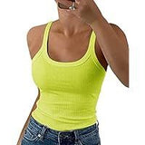 Spring And Summer 2024 New Sexy Body Slings Show The Figure Of The Umbilewed Vest Women U-Neck Sports