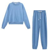 2021 Casual Shorts Set Pants Suit Women Tracksuits Harajuku Sweatshirts Elastic Waist Pencil Pants High