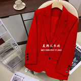 Zingj Small Suit Jacket Female Small 2024 Spring And Autumn New Korean Version Of Loose Suit Design Sense