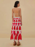 Women Elegant Heart Print Sling Maxi Dress Backless Sleeveless Slim Fit Long Robes 2025 New Fashion Lady Banquet Evening Vestido 211-0-Outfit