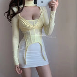 Tops Women's Bottoming Top Fold Slim T Shirt Sexy Korea Women ROQ Befree Vintage Kawaii Streetwear Tshirt Korean