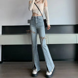 Size Jeans Women 4XL High Waist Casual Black Jeans Women Clothes Female Loose Flare Pants Mom Jeans Streetwear Jeans
