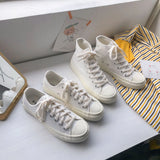 New Female Summer New Student Korean Version of Harajuku Style Breathable All-match Sneakers Tide All White Canvas