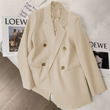 Zingj Spring And Autumn Outfit Fried Street Loose Leisure Versatile Autumn Suit Jacket Female Korean Black Suit