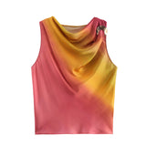 2025 Summer New Satin Print Top 8690161 Dress 8505157 Straight Tube