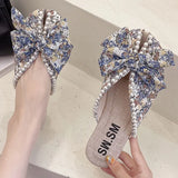 Women Wear Outside The Summer 2025 New Small Flowers Flat Bottom Fish Mouth Cool Drag Fashion Pedal Pedal Half