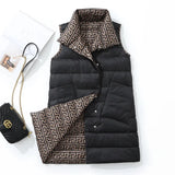 Autumn And Winter New Korean Version Loose Inclined Pocket Stand Collar In The Long Down Jacket Vest Winter Horse Clip Vest Tide-Outfit