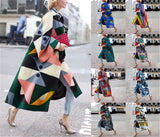 Long Flared Sleeves Printed Loose