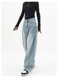 Light Blue Wash Baggy Boyfriend JeansOutfit