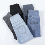 Stretch Jeans Women 2022 Push Up Sexy Retro High Waist Skinny Mom Pants Korean Fashion Denim Trousers Femme Spring