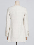2025 New Fashion Temperament One Word Shoulder Long Sleeve Waist Design Sense Pocket Stitching Advanced Sense